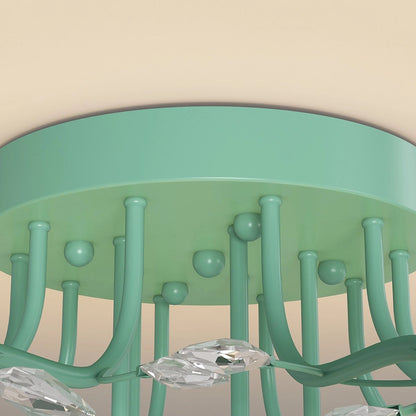 French Style Pastoral Flower Ceiling Lamp