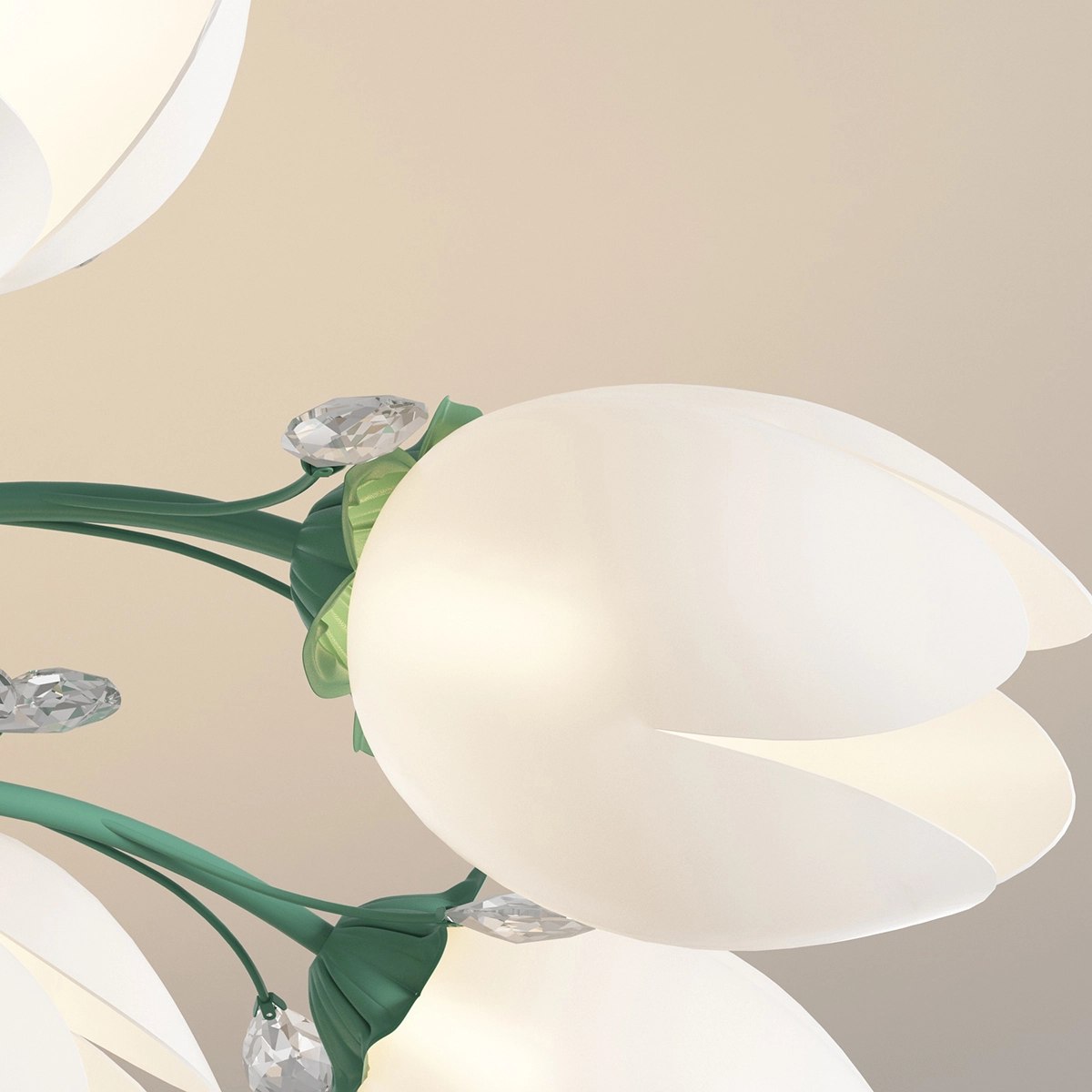 French Style Pastoral Flower Ceiling Lamp
