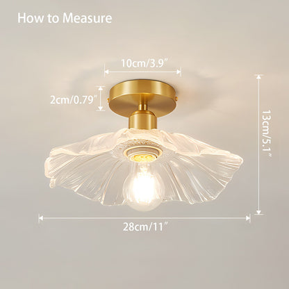European Style Brass Glass Ceiling Lamp
