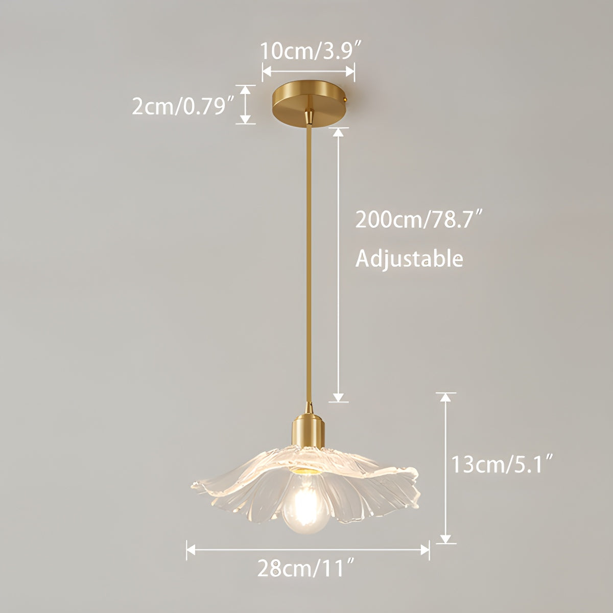 European Style Brass Glass Ceiling Lamp