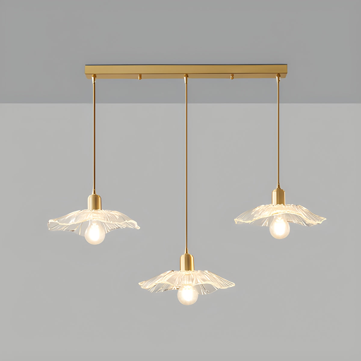 European Style Brass Glass Ceiling Lamp