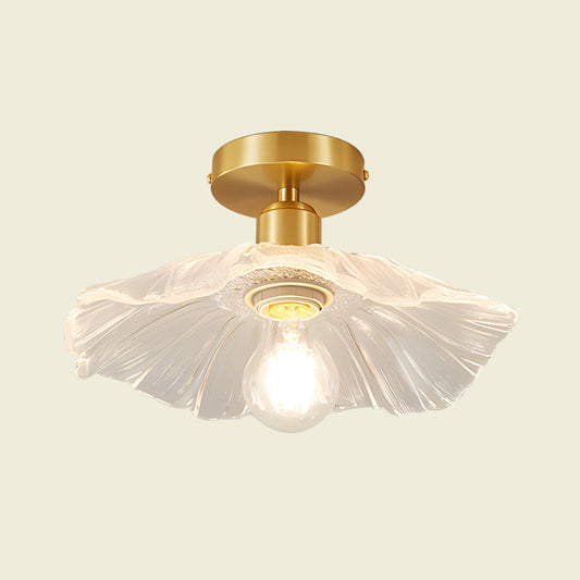 European Style Brass Glass Ceiling Lamp