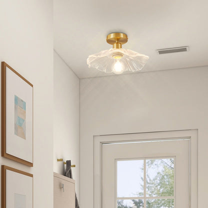 European Style Brass Glass Ceiling Lamp