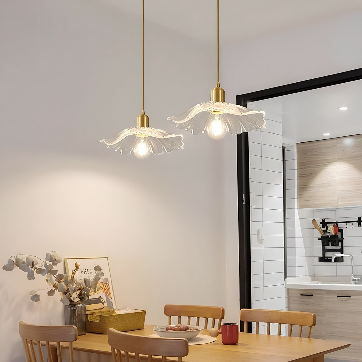 European Style Brass Glass Ceiling Lamp