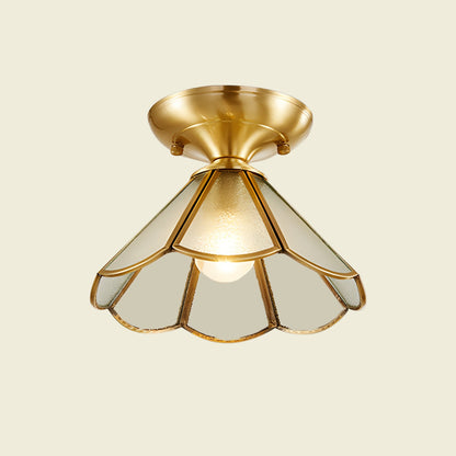 European Brass Glass L10 Ceiling Lamp