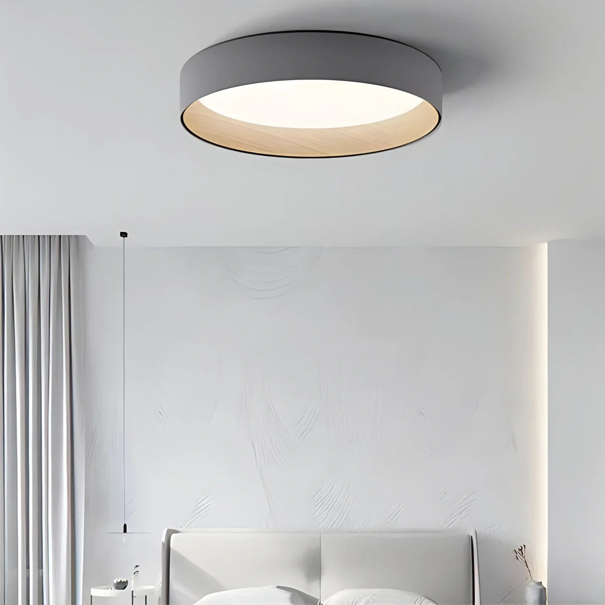Modern Wood Grain Ceiling Lamp