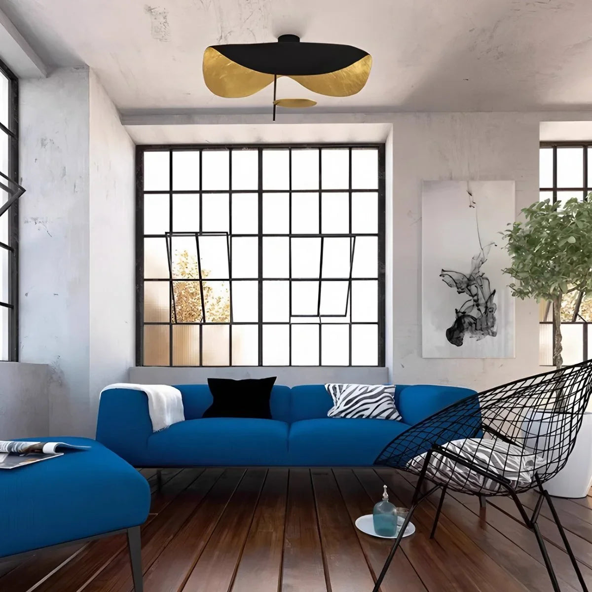 Modern Wave Living Room Ceiling Lamp