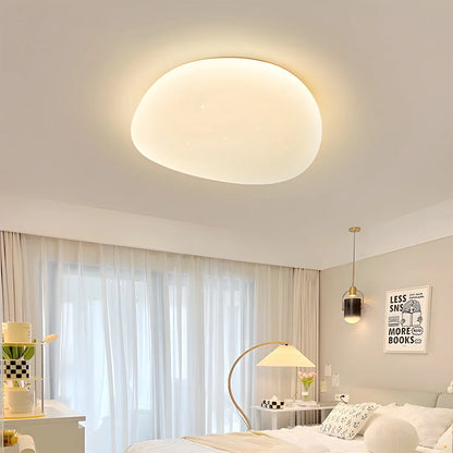 Modern White Marble Shaped Ceiling Lamp