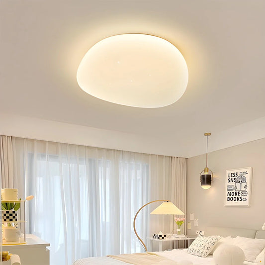 Modern White Marble Shaped Ceiling Lamp