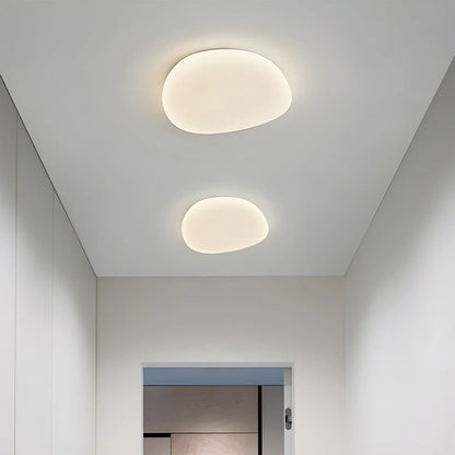 Modern White Marble Shaped Ceiling Lamp