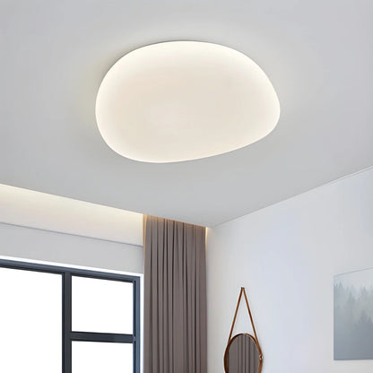 Modern White Marble Shaped Ceiling Lamp