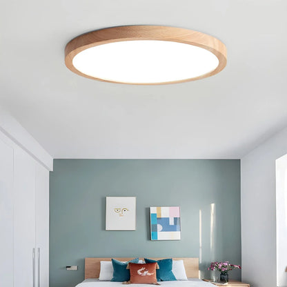 Modern Wooden Bedroom Ceiling Lamp