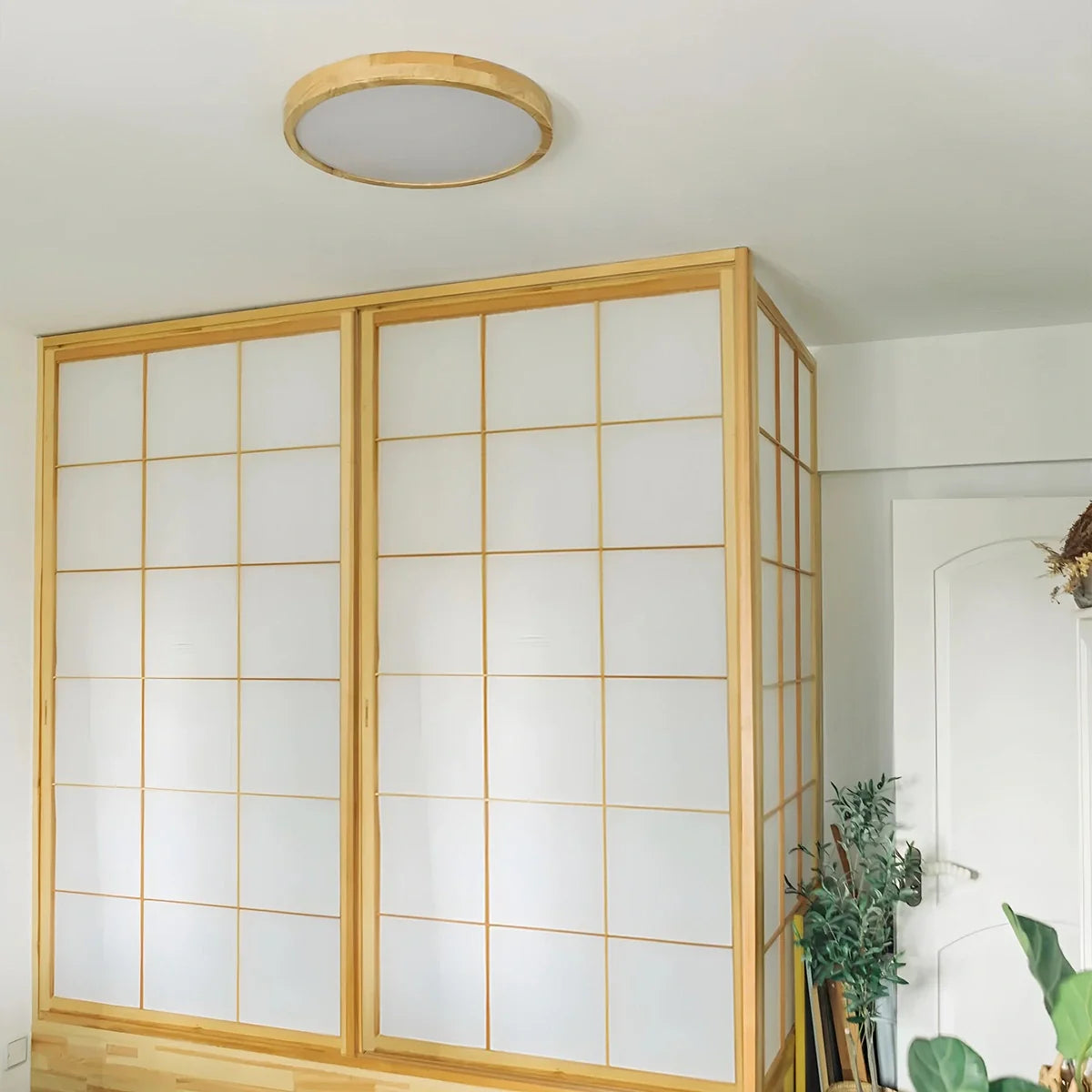 Modern Wooden Bedroom Ceiling Lamp