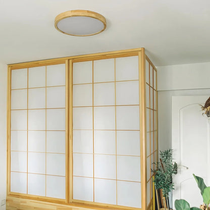 Modern Wooden Bedroom Ceiling Lamp