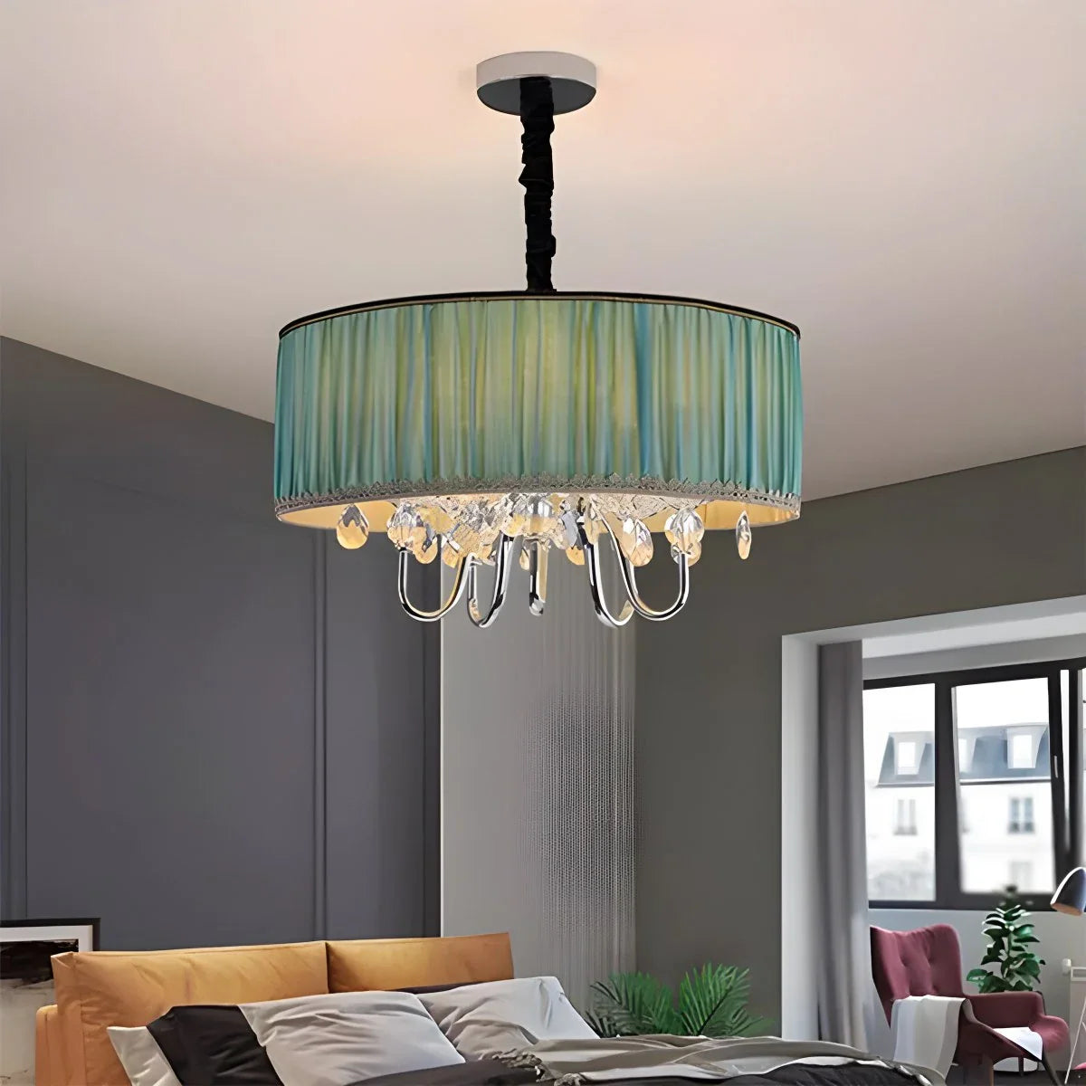 Alloy Luxury Crystal Living Room Chandelier