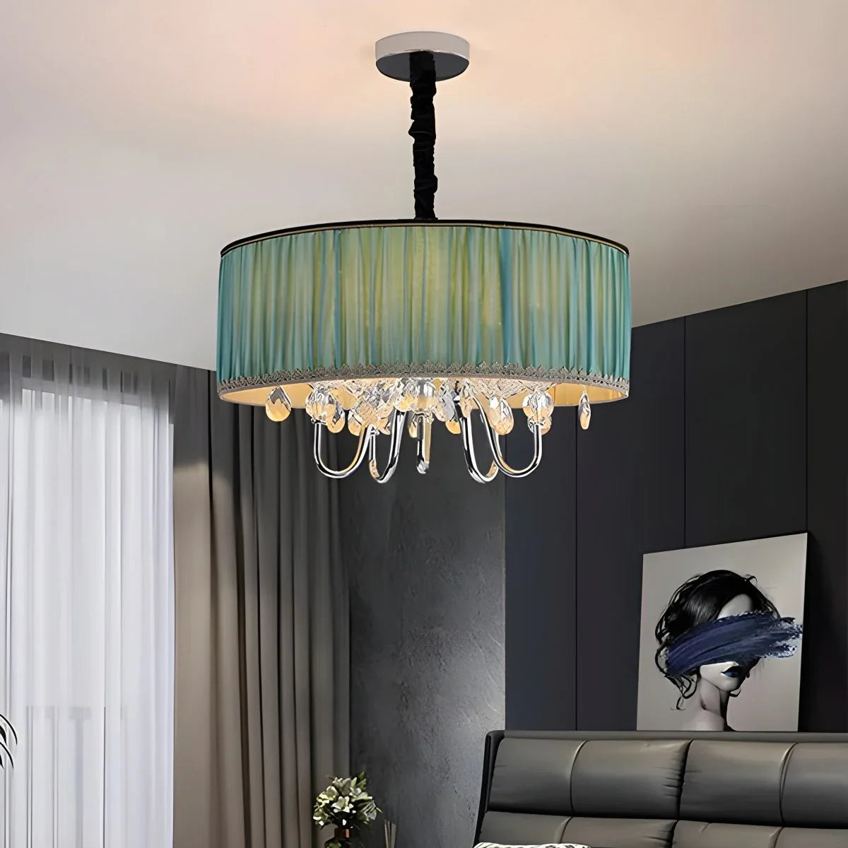 Alloy Luxury Crystal Living Room Chandelier