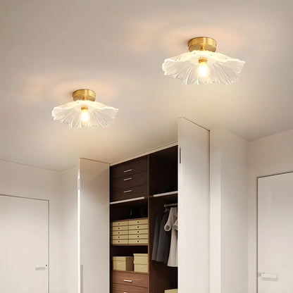 European Style Brass Glass Ceiling Lamp