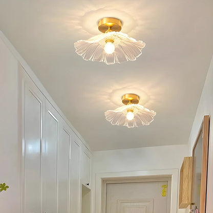 European Style Brass Glass Ceiling Lamp
