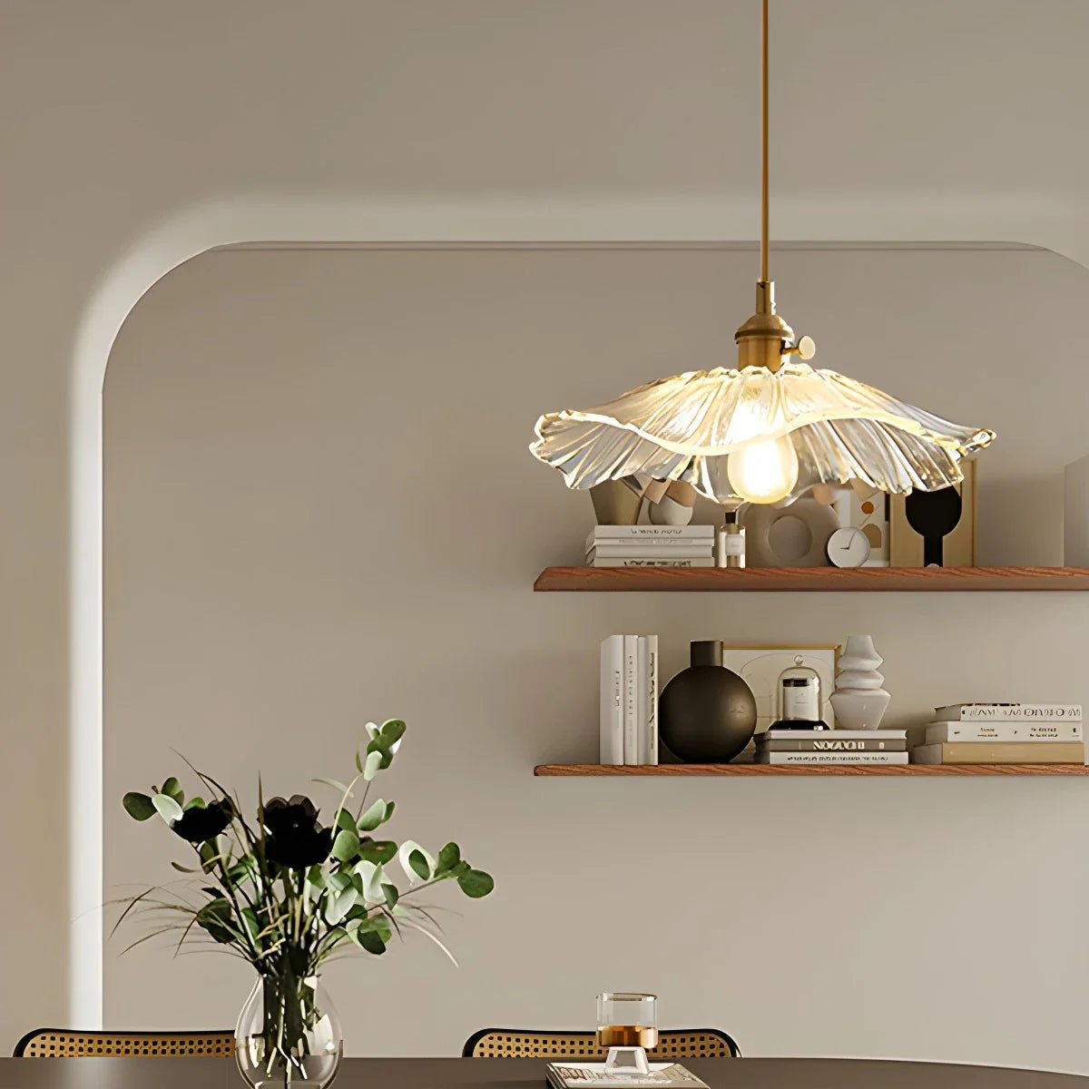 European Style Brass Glass Ceiling Lamp