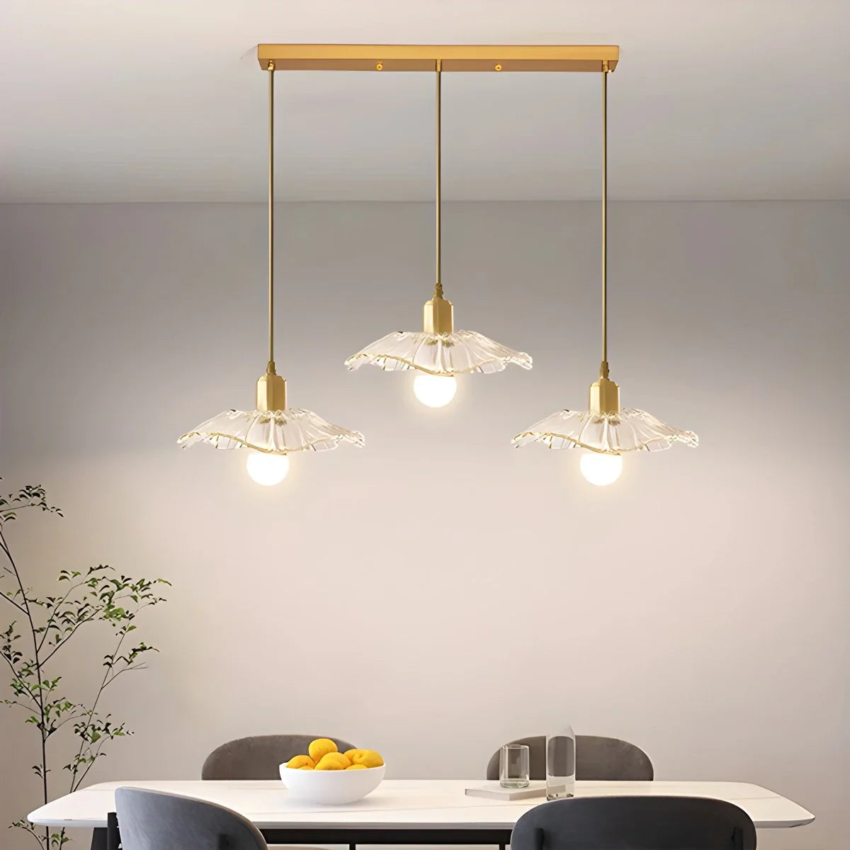 European Style Brass Glass Ceiling Lamp
