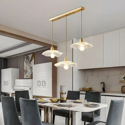 European Style Brass Glass Ceiling Lamp