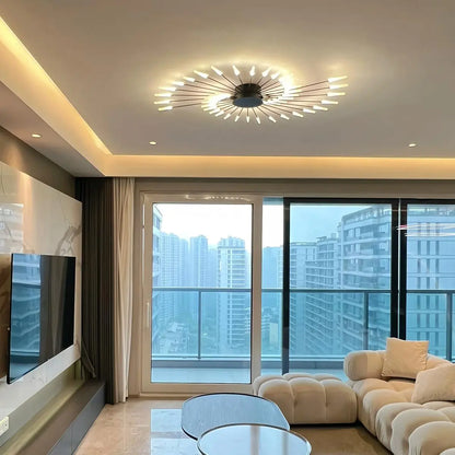 Modern French Fireworks Ceiling Light
