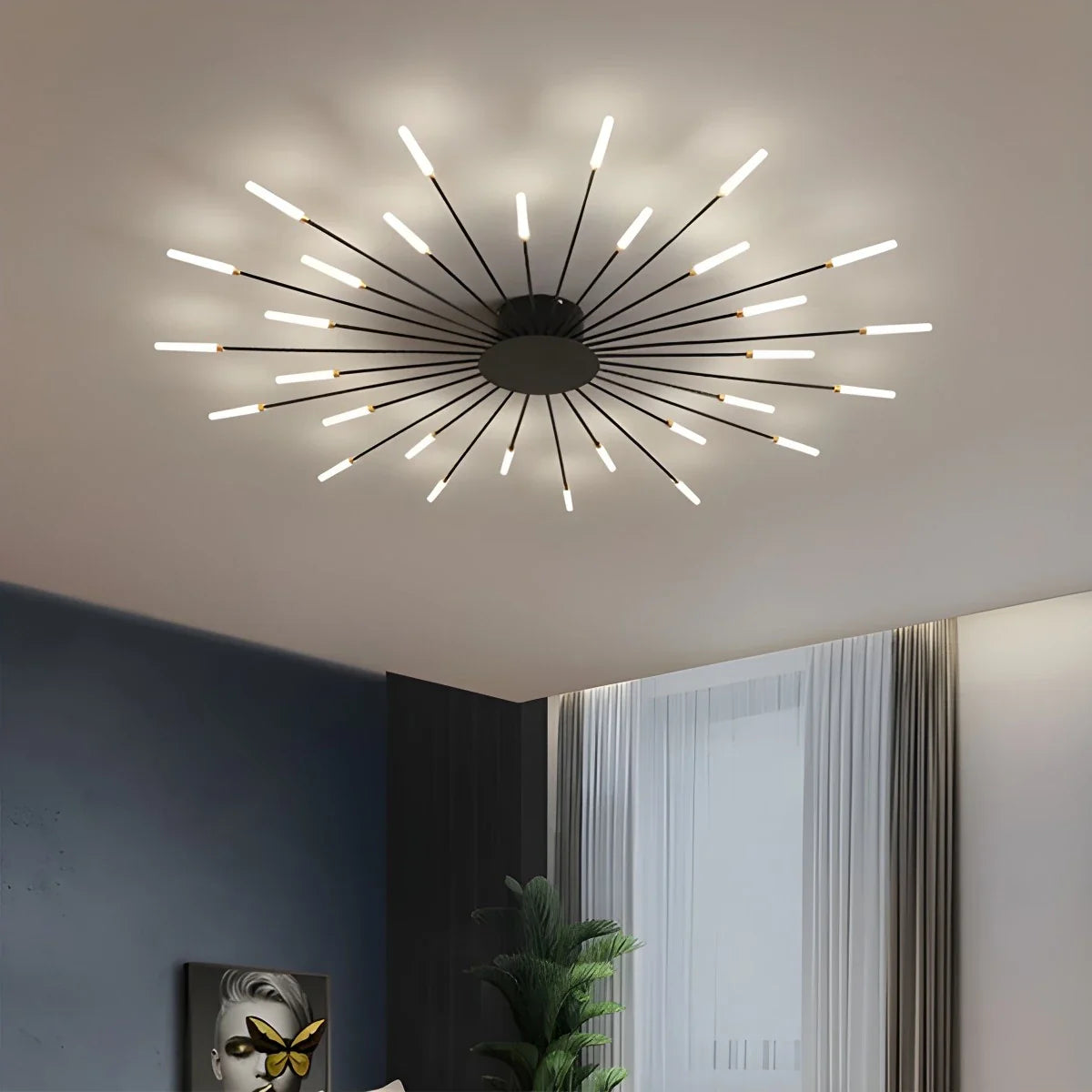 Modern French Fireworks Ceiling Light