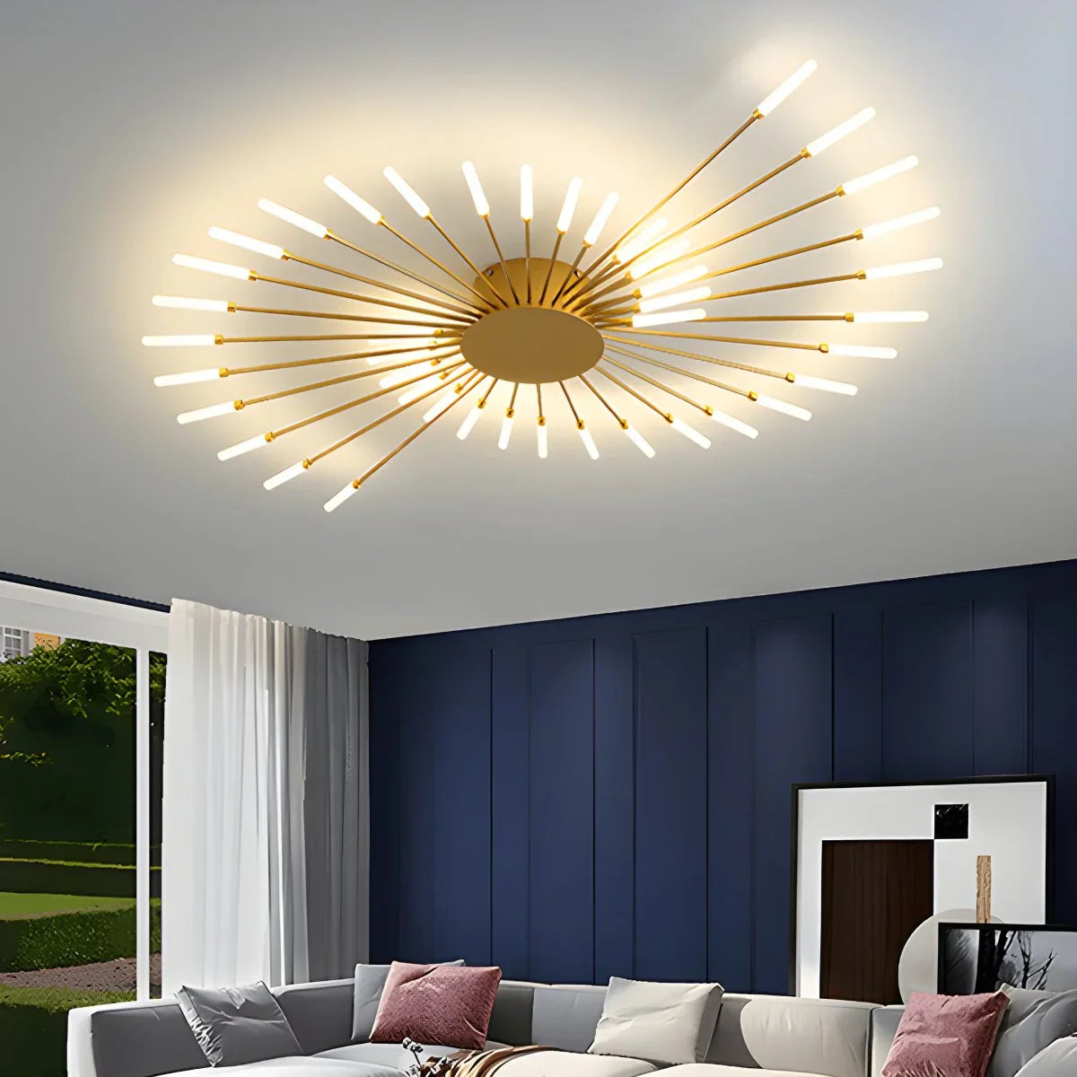 Modern French Fireworks Ceiling Light