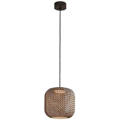 Handwoven Rattan Pendant Light – Hardwired & Adjustable
