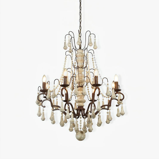 American Country Retro Wooden Chandelier