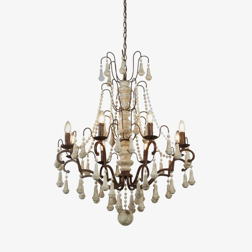 American Country Retro Wooden Chandelier