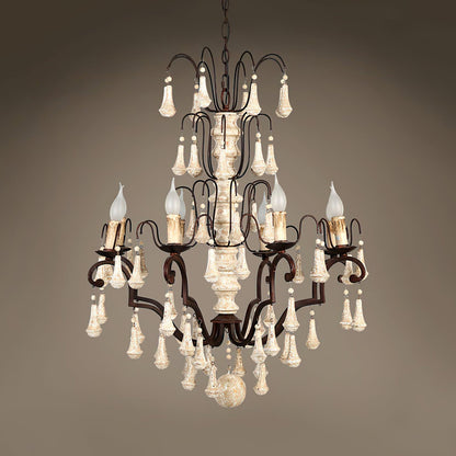 American Country Retro Wooden Chandelier