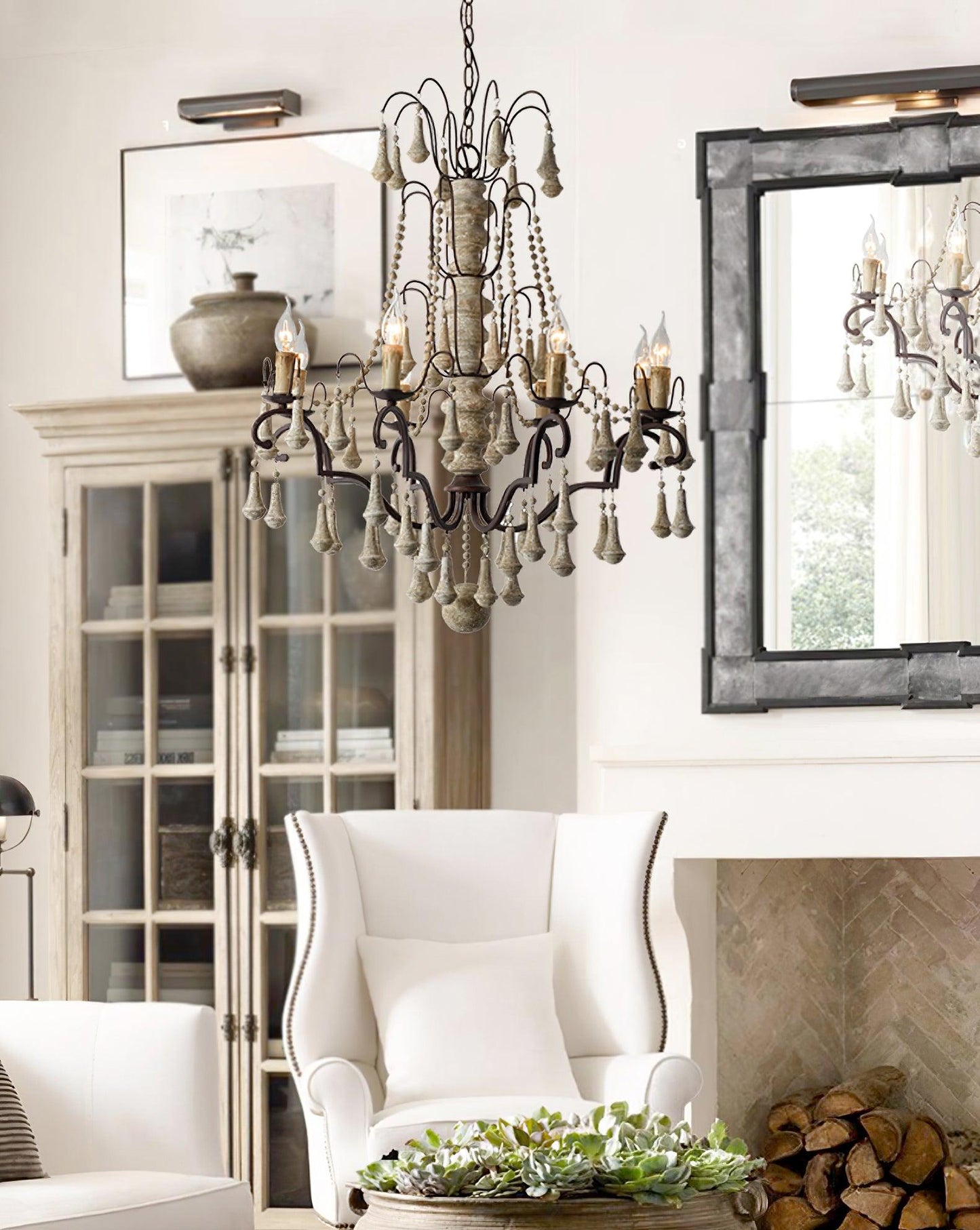 American Country Retro Wooden Chandelier