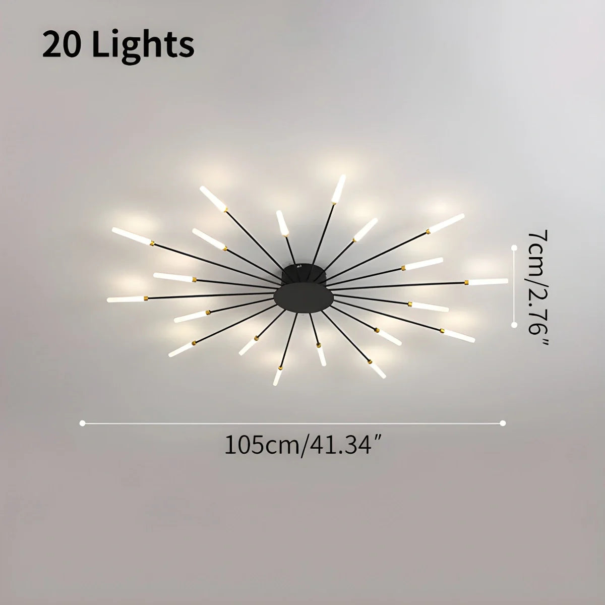 Modern French Fireworks Ceiling Light