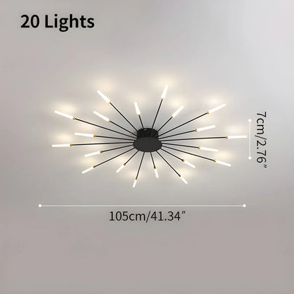 Modern French Fireworks Ceiling Light