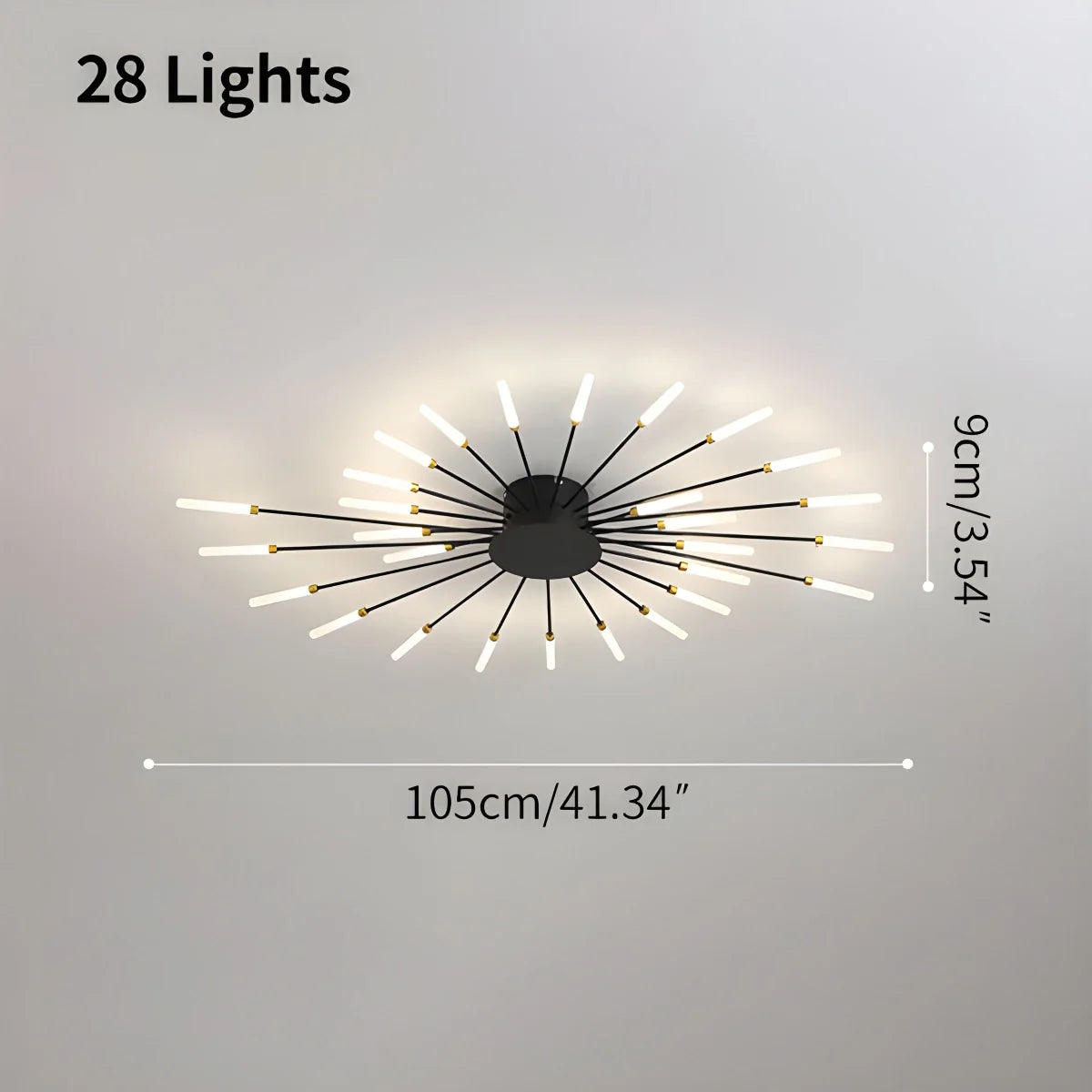 Modern French Fireworks Ceiling Light