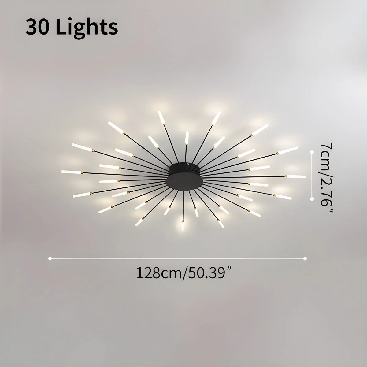 Modern French Fireworks Ceiling Light