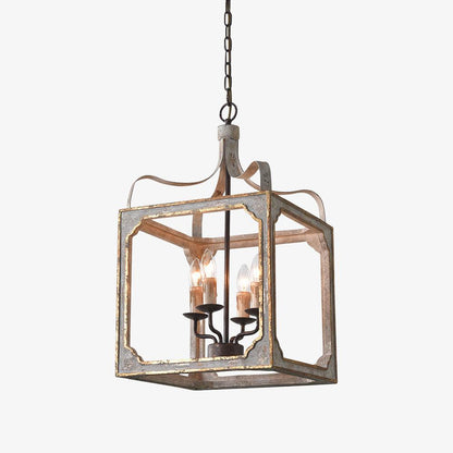 Classic Country Style Cube Chandelier