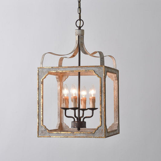 Classic Country Style Cube Chandelier