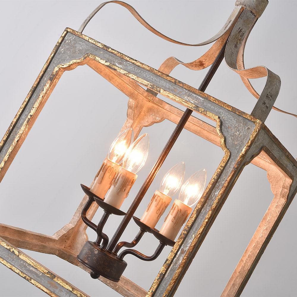 Classic Country Style Cube Chandelier