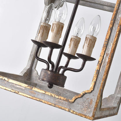 Classic Country Style Cube Chandelier
