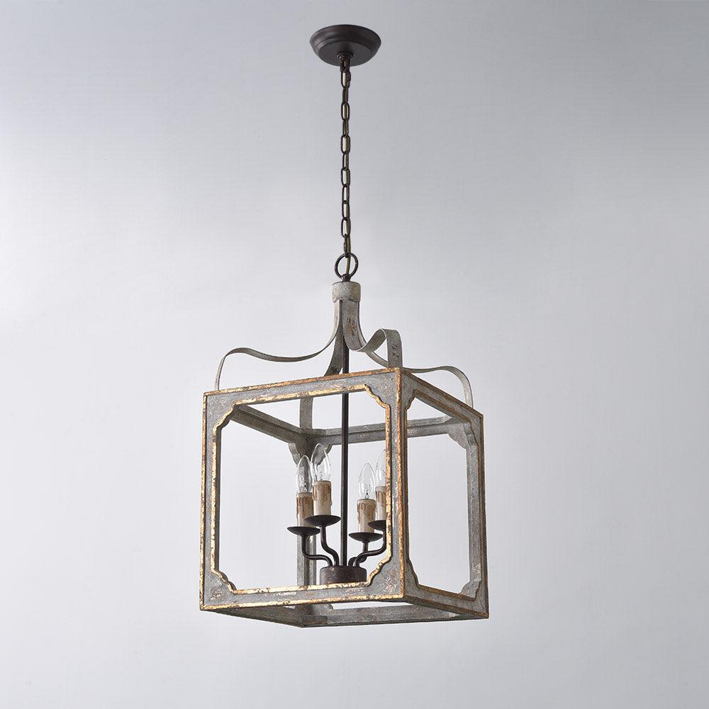 Classic Country Style Cube Chandelier