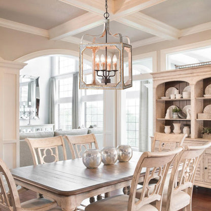 Classic Country Style Cube Chandelier