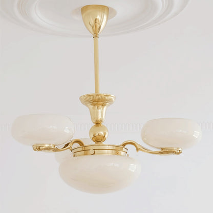 Vintage Brass Spherical Chandelier