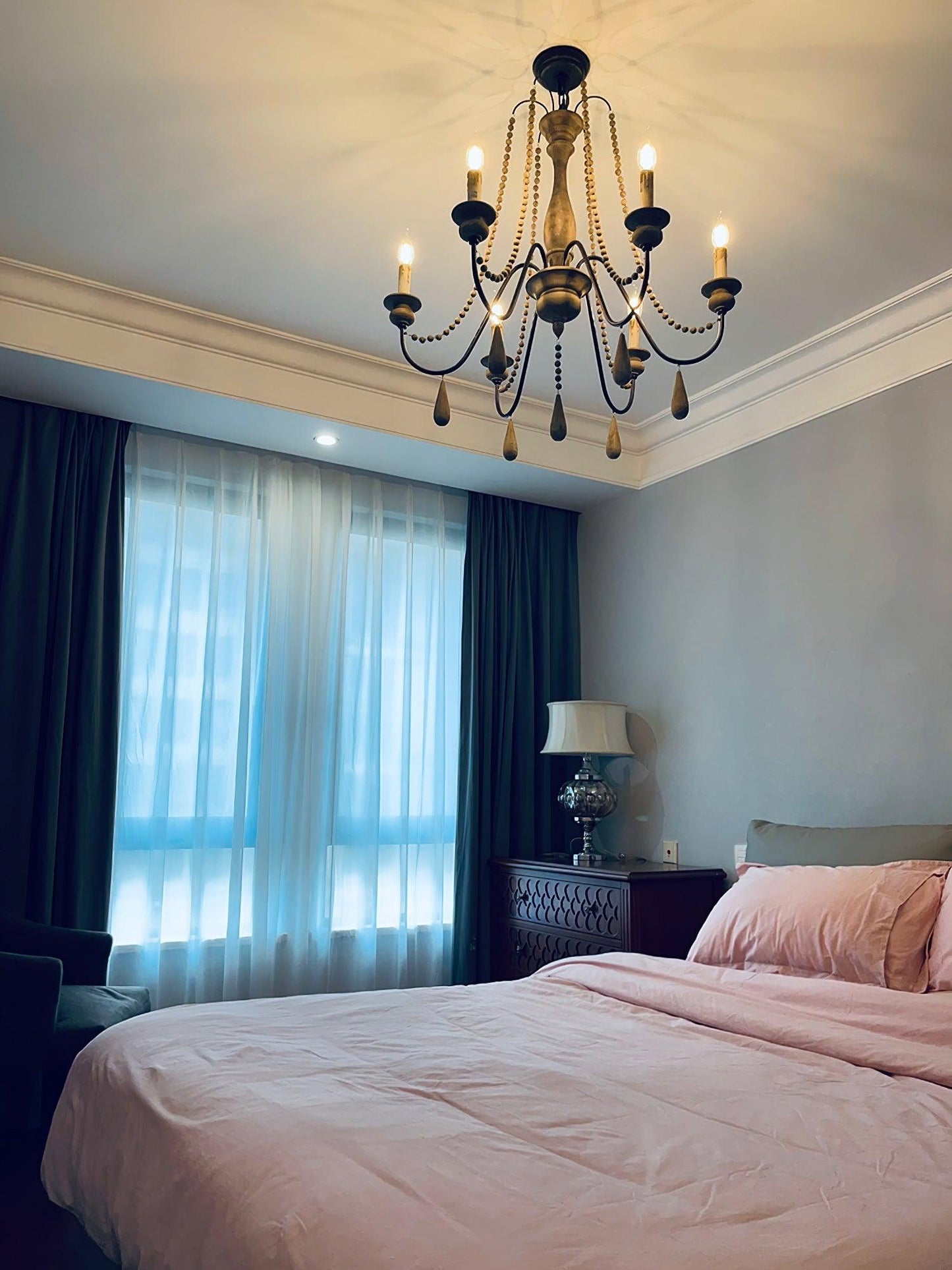 Candlelight Beaded Lamp