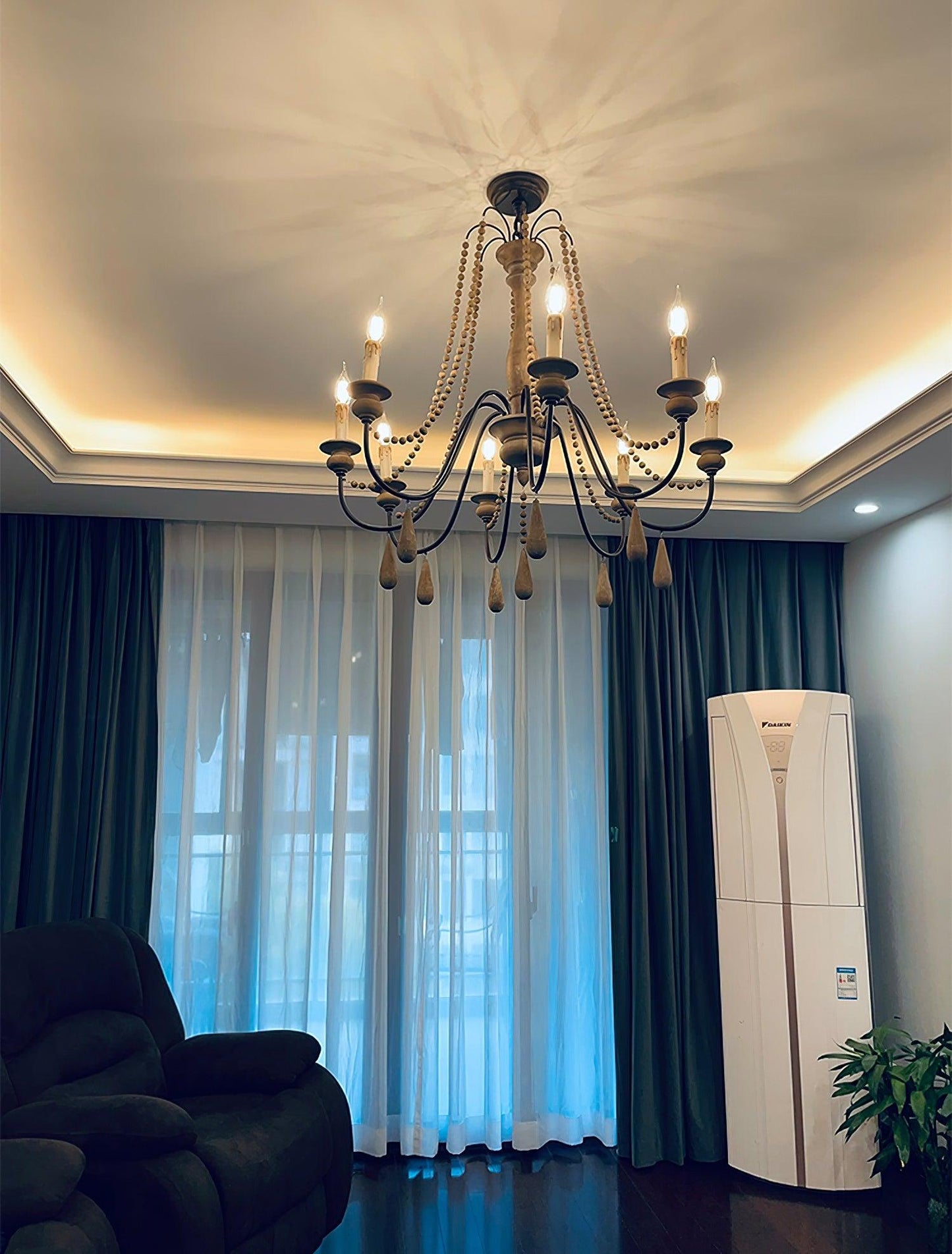 Candlelight Beaded Lamp