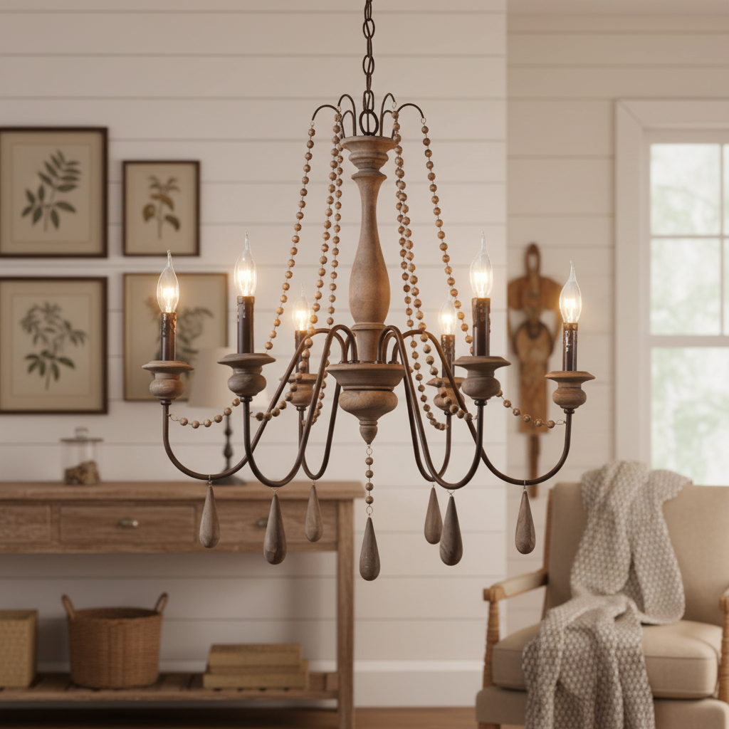 Candlelight Beaded Lamp