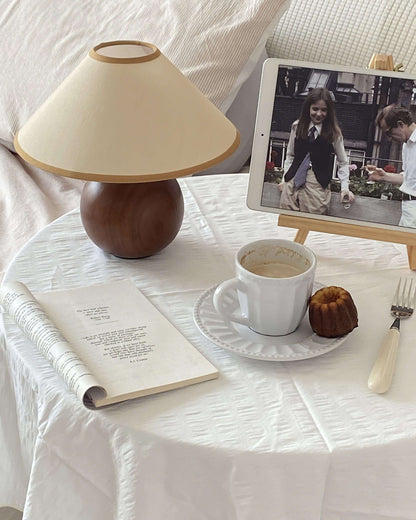 New Chinese Style Spherical Solid Wood Table Lamp