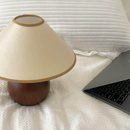 New Chinese Style Spherical Solid Wood Table Lamp