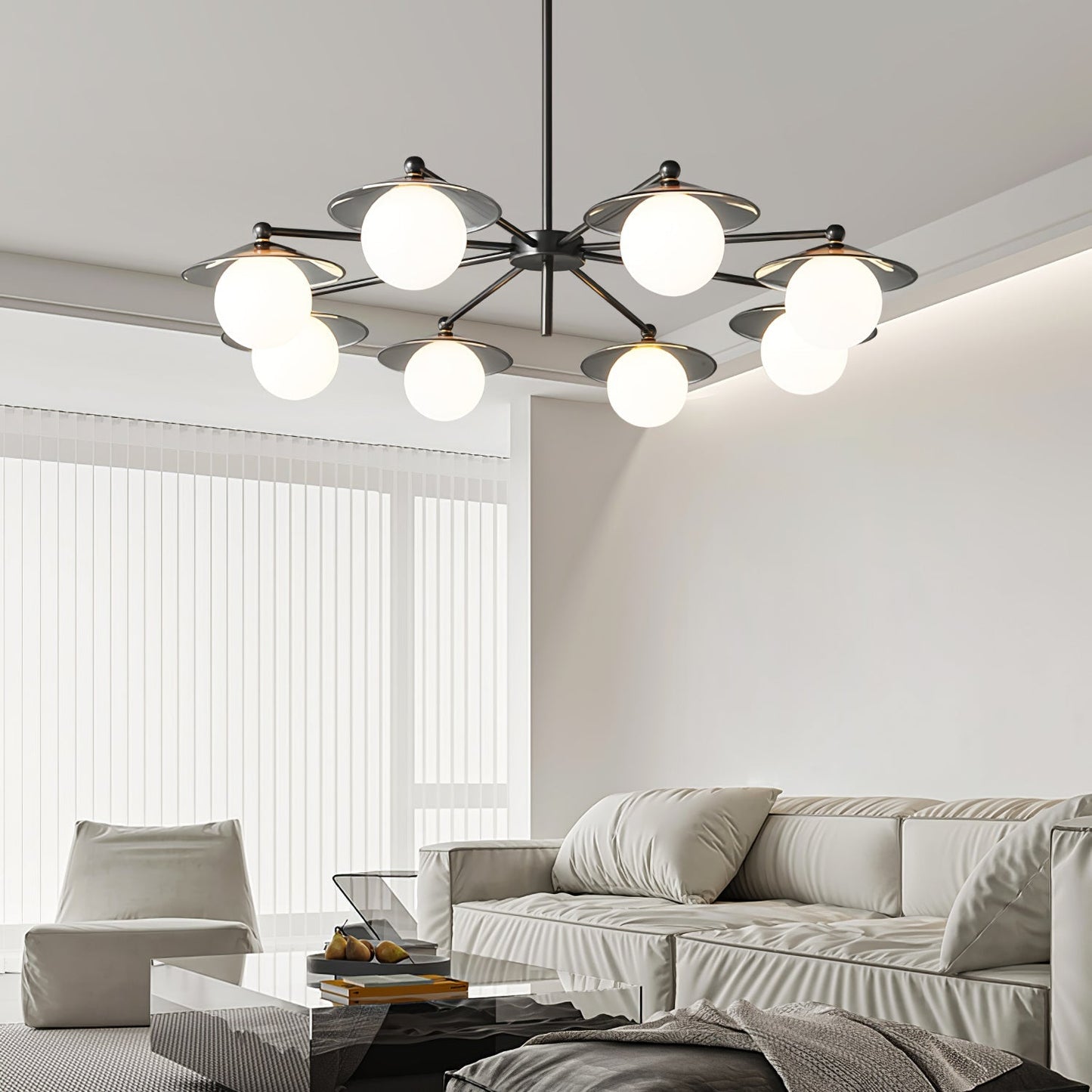 Celestial Saucer Candelabrum Chandelier